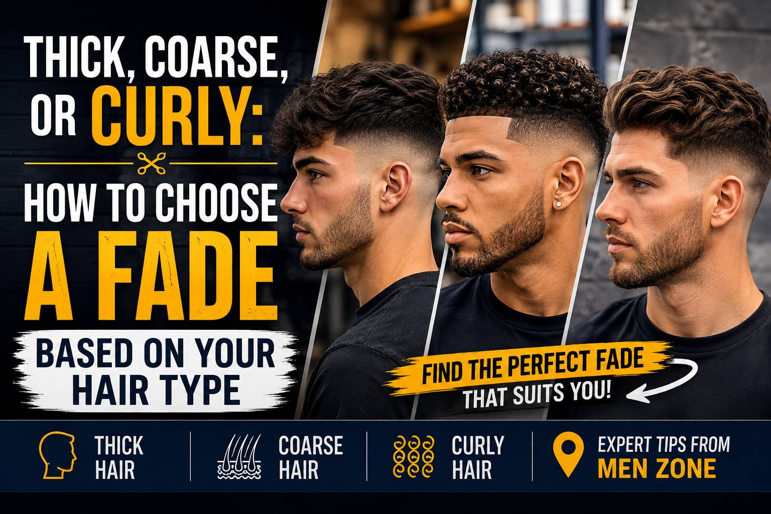 Thick, Coarse, or Curly: How to Choose a Fade Based on Your Hair Type